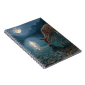 Moonlit Deer Tranquil Lake Notebook Notizblock (Rechte Seite)