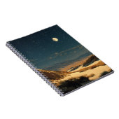 Moonlit Desk Starry Night Notebook Notizblock (Rechte Seite)