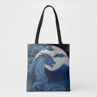 Moonlit Dragon of Fuji Tote Bag Tasche