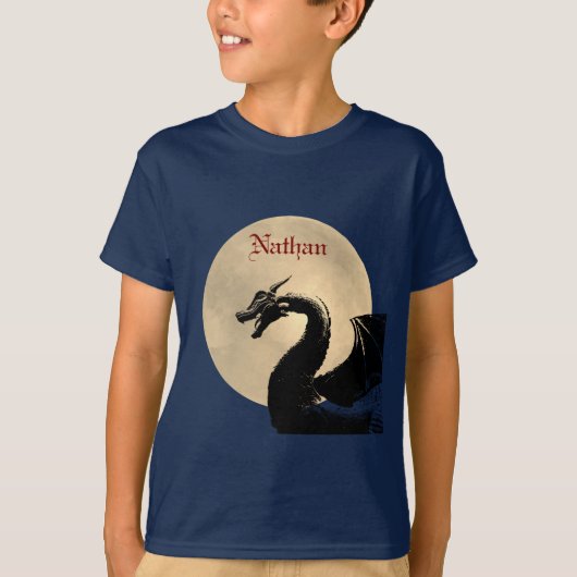 Moonlit Dragon Personalisiert T-Shirt (Vorderseite)