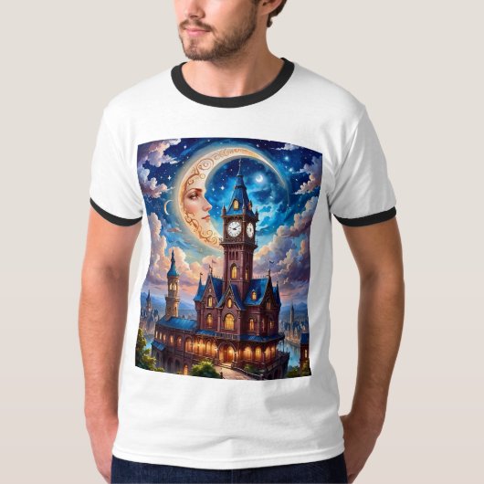Moonlit Dream Burg Fantasy Traumstrecke Shirt (Vorderseite)