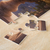 Moonlit Dream – Dog Watching a Magical City Puzzle (Seite)