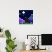 Moonlit Dreamer Girl Poster  (Heimbüro)