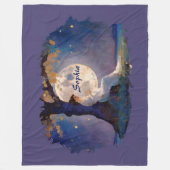 Moonlit Dreamer - Serene Night Sky Fleecedecke (Vorderseite)