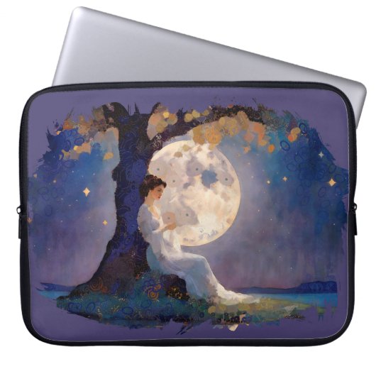 Moonlit Dreamer - Serene Night Sky Laptopschutzhülle (Vorderseite)