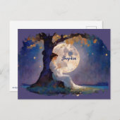 Moonlit Dreamer - Serene Night Sky Postkarte (Vorne/Hinten)