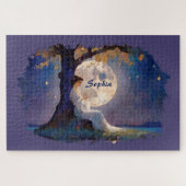 Moonlit Dreamer - Serene Night Sky Puzzle (Horizontal)