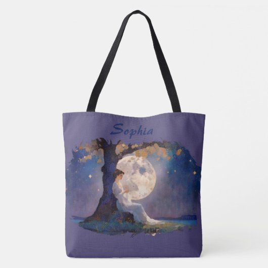 Moonlit Dreamer - Serene Night Sky Tasche (Rückseite)