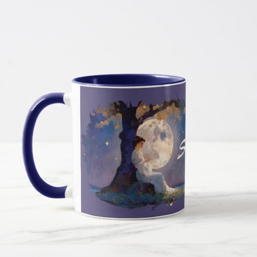 Moonlit Dreamer - Serene Night Sky Tasse (Links)