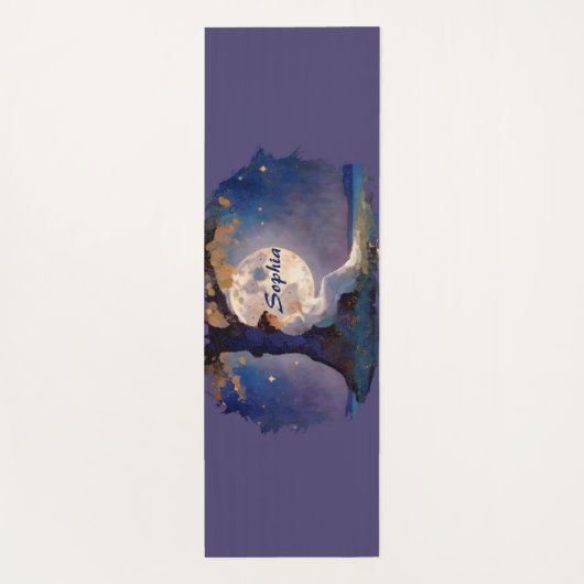 Moonlit Dreamer - Serene Night Sky Yogamatte (Rückseite)