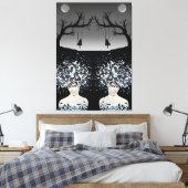 Moonlit Dreams: Freiheit und Einsamkeit Leinwanddruck (Insitu (Schlafzimmer))
