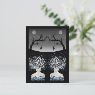 Moonlit Dreams: Freiheit und Einsamkeit Postkarte