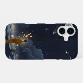Moonlit Dreams – iPhone 16 Case | Night Sky Illust Hülle (Rückseite (Horizontal))