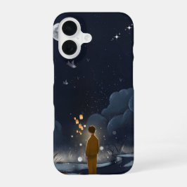 Moonlit Dreams – iPhone 16 Case | Night Sky Illust Hülle