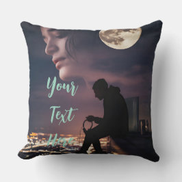 Moonlit Dreams Urban Night Sky Kopfkissen Kissen