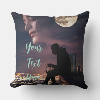 Moonlit Dreams Urban Night Sky Kopfkissen Kissen