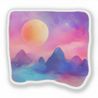 Moonlit Dreamscape Aufkleber