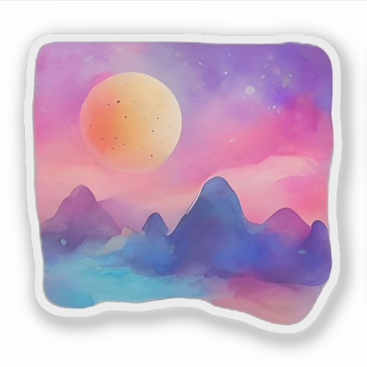 Moonlit Dreamscape Aufkleber (Vorderseite)