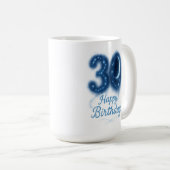 Moonlit Dreißig: Starry Birthday Tasse (VorderseiteRechts)