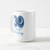 Moonlit Dreißig: Starry Birthday Tasse (Vorderseite Links)