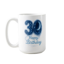 Moonlit Dreißig: Starry Birthday Tasse