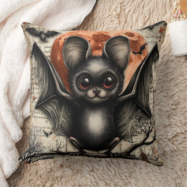 Moonlit Echo: Das Velvet-Flügel-Sentinel Kissen (Decke)