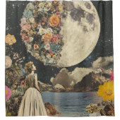 Moonlit Elegance - Frau mit Mond (2) Duschvorhang (Vorderseite)