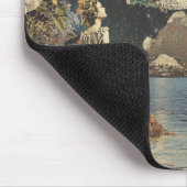 Moonlit Elegance - Frau mit Mond (2) Mousepad (Ecke)