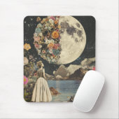 Moonlit Elegance - Frau mit Mond (2) Mousepad (Mit Mouse)