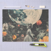 Moonlit Elegance - Frau mit Mond (3) Seidenpapier (Handwerk)