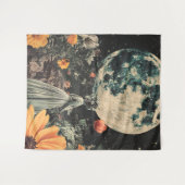 Moonlit Elegance - Frau mit Mond (3) Wandteppich (Vorderseite (Horizontal))