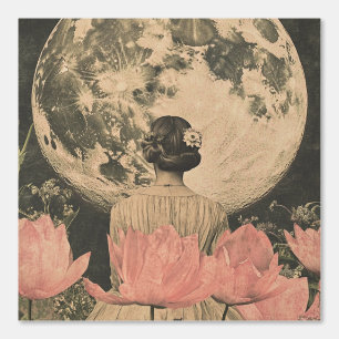 Moonlit Elegance - Zurück auf die Frau mit dem Mon Tapete