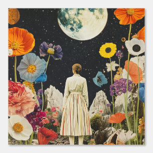 Moonlit Elegance - Zurück auf die Frau mit dem Mon Tapete