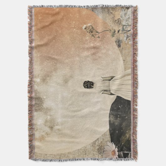 Moonlit Elegance - Zurück zur Frau mit dem Mond 2 Decke (Vorderseite Vertikal)