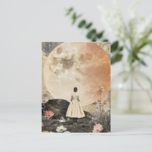 Moonlit Elegance - Zurück zur Frau mit dem Mond 2 Postkarte
