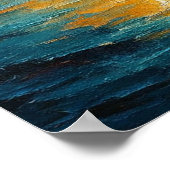 Moonlit Ember Grove Autumn Reflections Poster (Ecke)