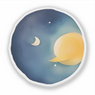 Moonlit Embrace Aufkleber