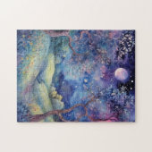 Moonlit Enchanted Forest Nightscape Puzzle (Horizontal)