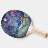 Moonlit Enchanted Forest Nightscape Tischtennis Schläger (Seitenansicht)
