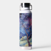 Moonlit Enchanted Forest Nightscape Trinkflasche (Rückseite)