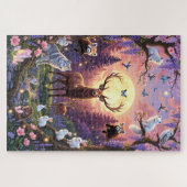 Moonlit Enchanted Forest Puzzle – Stag, Wolves, Bu (Horizontal)