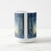 Moonlit Evergreen Snowscape Under The Night Stars Kaffeetasse (Mittel)