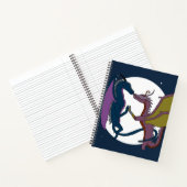 Moonlit Fantasy Dragon Couple Art Spiral Notebook  Notizblock (Innenseite)
