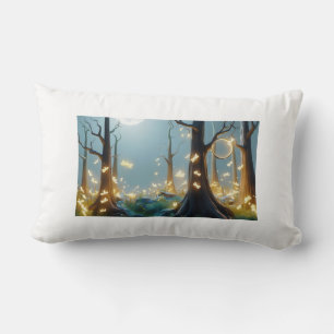Moonlit Forest Dream: verzaubertes Feuerwerk Pillo Lendenkissen