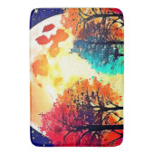 Moonlit Forest Fantasy Art Badematte (Vorderseite Vertikal)