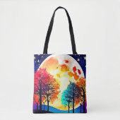 Moonlit Forest Fantasy Art Tasche (Vorderseite)