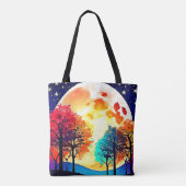 Moonlit Forest Fantasy Art Tasche (Rückseite)