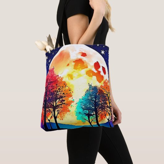 Moonlit Forest Fantasy Art Tasche (Von Nahem)