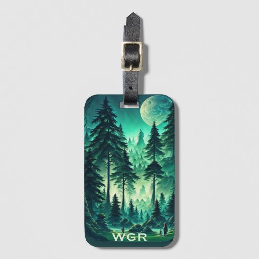 Moonlit Forest  Gepäckanhänger (Vorderseite Vertikal)