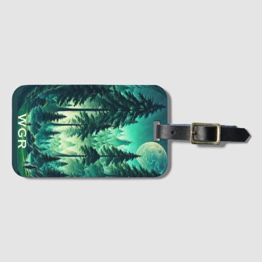 Moonlit Forest  Gepäckanhänger (Vorderseite (Horizontal))